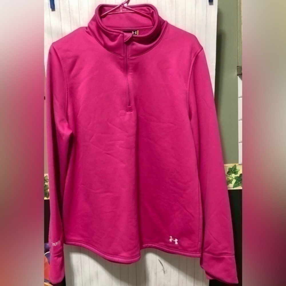 ☔️Under Armour Storm Fuchsia 1/4 zip pullover jacket